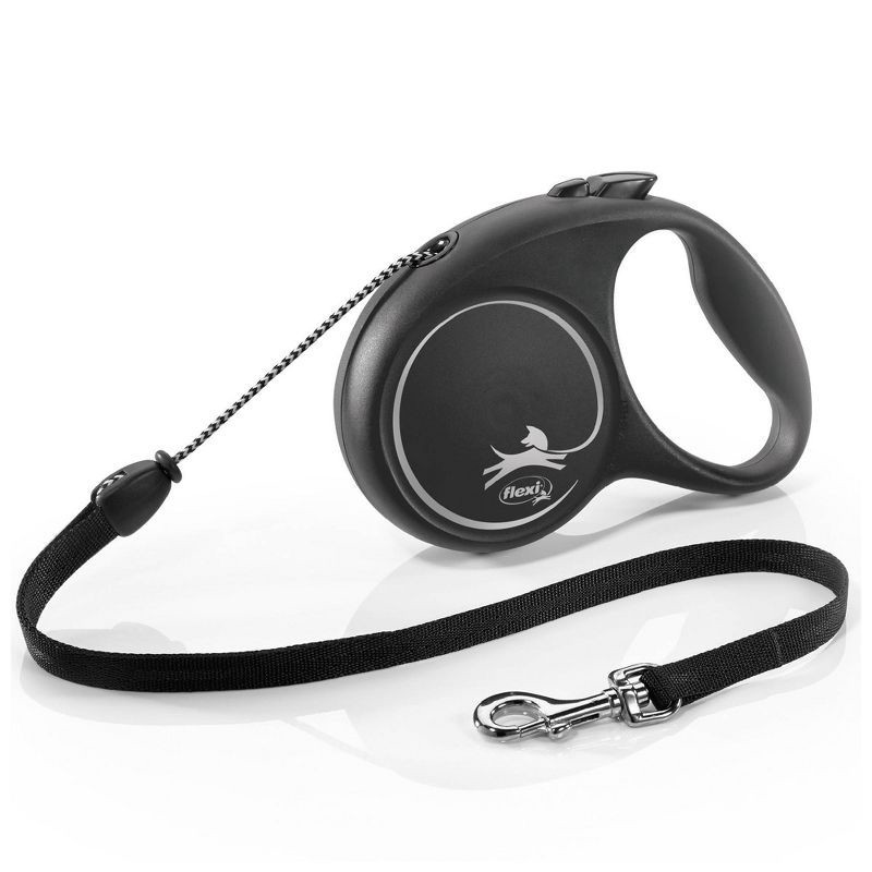 slide 2 of 7, Flexi Fun Retractable 16ft Dog Leash - Black - M - 26 to 44lbs, 16 ft, 44 lb