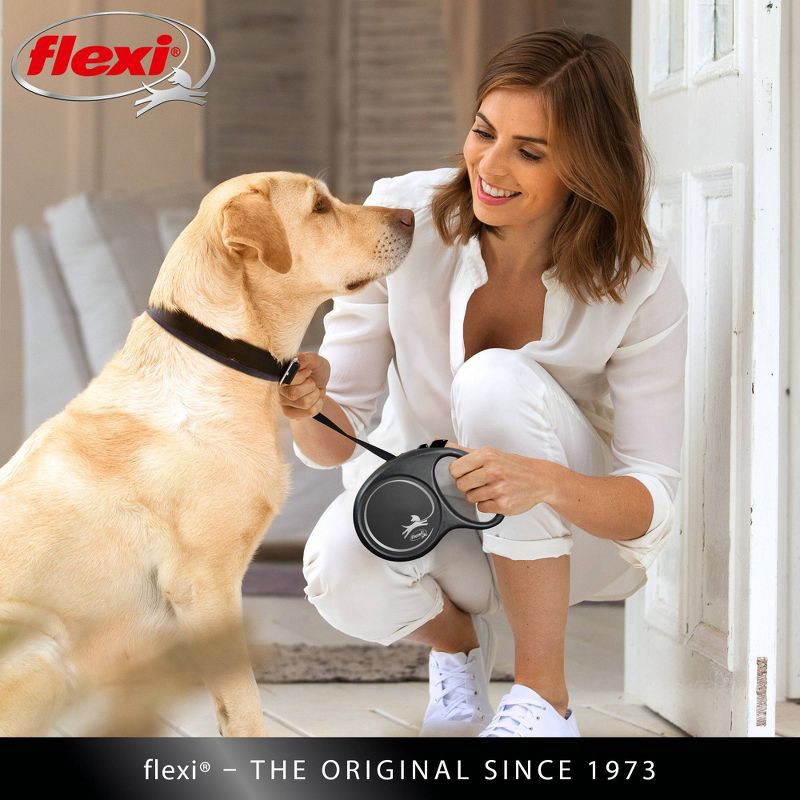 slide 7 of 7, Flexi Fun Retractable 16ft Dog Leash - Black - M - 26 to 44lbs, 16 ft, 44 lb