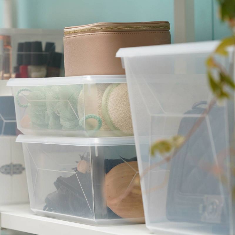 slide 5 of 5, Ezy Storage 23.1L/24.4qt Karton Clear Boot Box, 23.1 liter, 24.4 qt