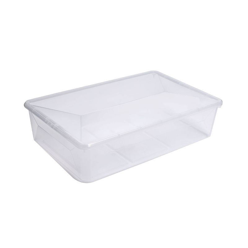 slide 1 of 5, Ezy Storage 23.1L/24.4qt Karton Clear Boot Box, 23.1 liter, 24.4 qt