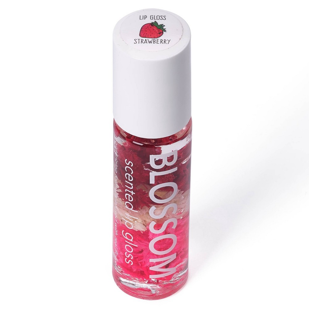 slide 2 of 3, Blossom Delicious Kiss Roll-On Lip Gloss - Strawberry - 0.2 fl oz, 0.2 fl oz