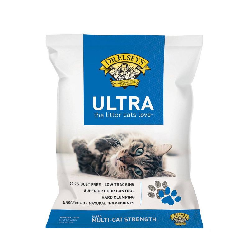 slide 1 of 8, Dr. Elsey's Fragrance Free Ultra Unscented Cat Litter - 35lb, 35 lb
