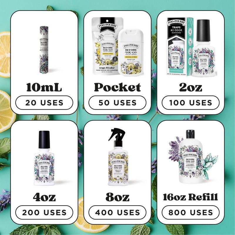 slide 11 of 12, Poo-Pourri Toilet Spray - Lavender Peppermint - 2 fl oz, 2 fl oz
