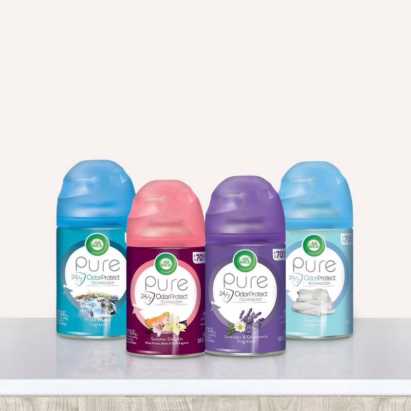 slide 4 of 5, Air Wick Freshmatic Ultra - Twin Refill Essential Oils Summer Delights - White Flowers,Melon & Vanilla - 11.7 fl oz/2pk, 11.7 fl oz, 2 ct