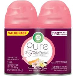 Air Wick Freshmatic Ultra - Twin Refill Essential Oils Summer Delights - White Flowers,Melon & Vanilla - 11.7 fl oz/2pk