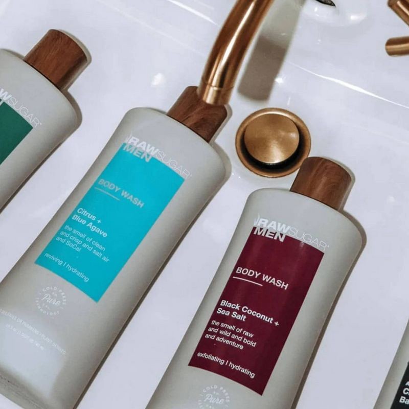 slide 2 of 5, Raw Sugar Men's Body Wash Black Coconut + Sea Salt - 25 fl oz, 25 fl oz