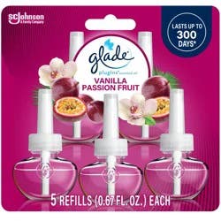 Glade Air Freshener Plug Ins Scented Oil Diffuser Refills - Vanilla Passion Fruit - 3.35 fl oz/5pk