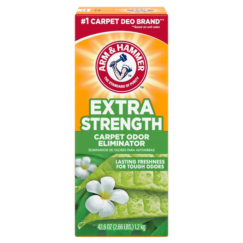 slide 1 of 9, Arm & Hammer Carpet & Room Extra Strength Odor Eliminator - 42.6oz, 42.6 oz