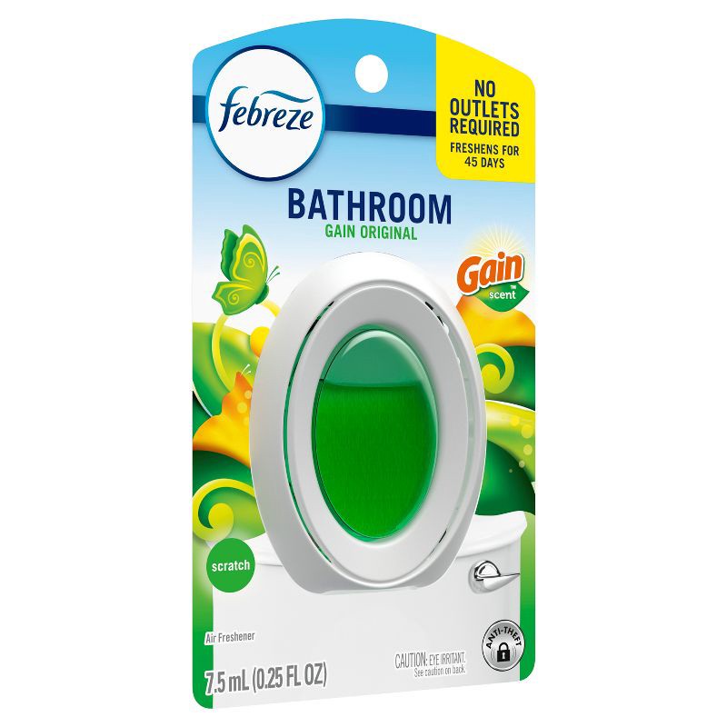 slide 4 of 6, Febreze Gain Original Bathroom Air Freshener, 1 ct