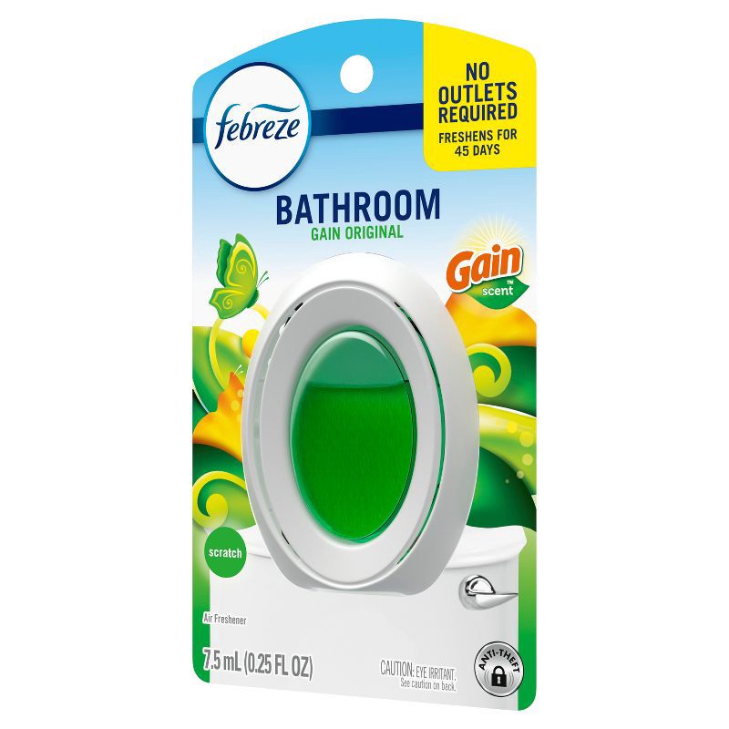 slide 5 of 6, Febreze Gain Original Bathroom Air Freshener, 1 ct