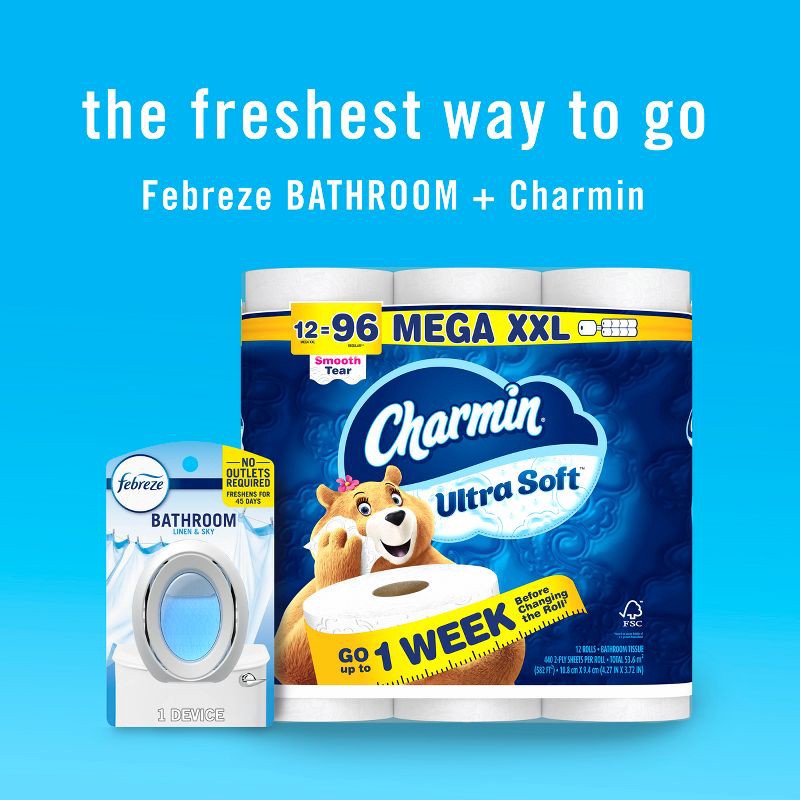 slide 8 of 13, Febreze Linen & Sky Bathroom Air Freshener - 2ct, 2 ct