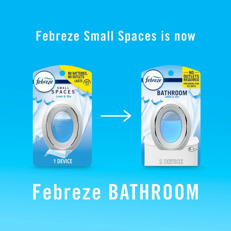 slide 9 of 13, Febreze Linen & Sky Bathroom Air Freshener - 2ct, 2 ct
