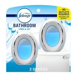 Febreze Linen & Sky Bathroom Air Freshener - 2ct