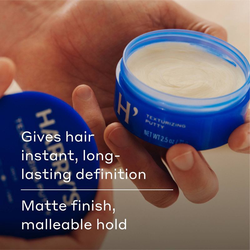 slide 4 of 8, Harry's Texturizing Putty - Malleable Hold Men's Hair Putty - 2.5oz, 2.5 oz