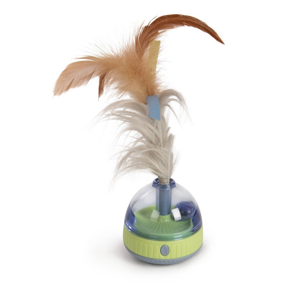 slide 2 of 6, SmartyKat Silly Spinner Electronic Light & Motion Cat Toy, 1 ct