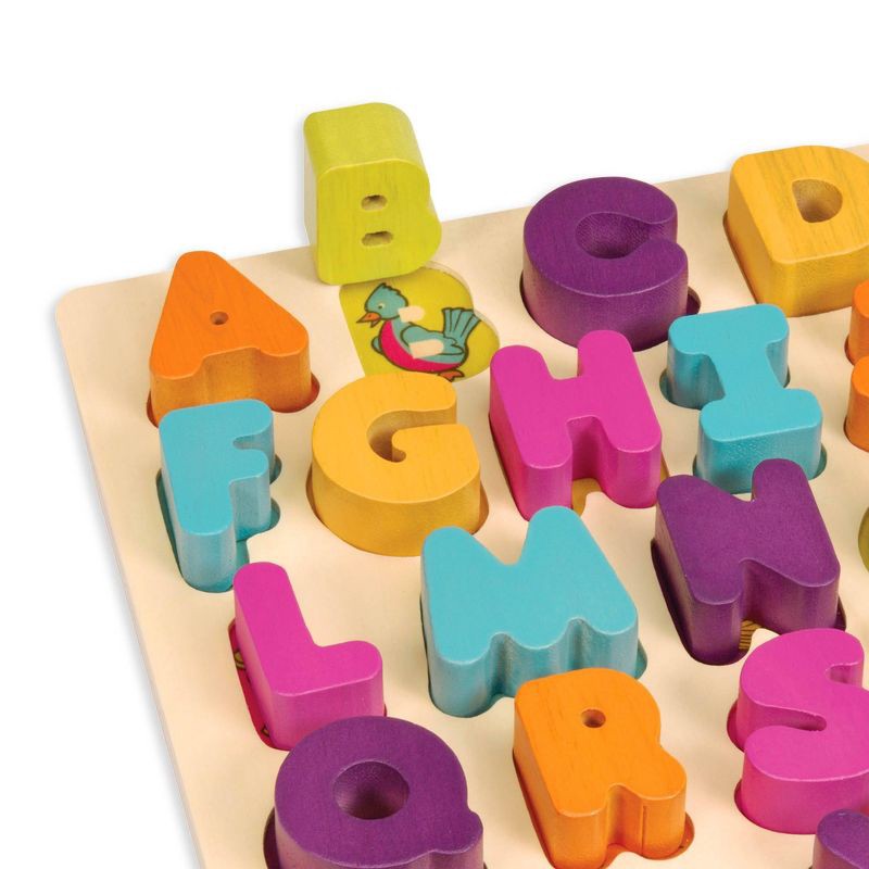 slide 7 of 7, B. toys Wooden Alphabet Puzzle - Alpha-B.-Tical 27pc, 27 ct