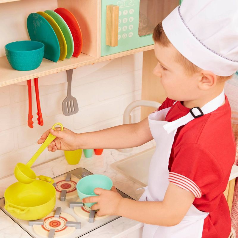 slide 2 of 10, B. toys Wooden Play Kitchen - Mini Chef Kitchenette, 1 ct