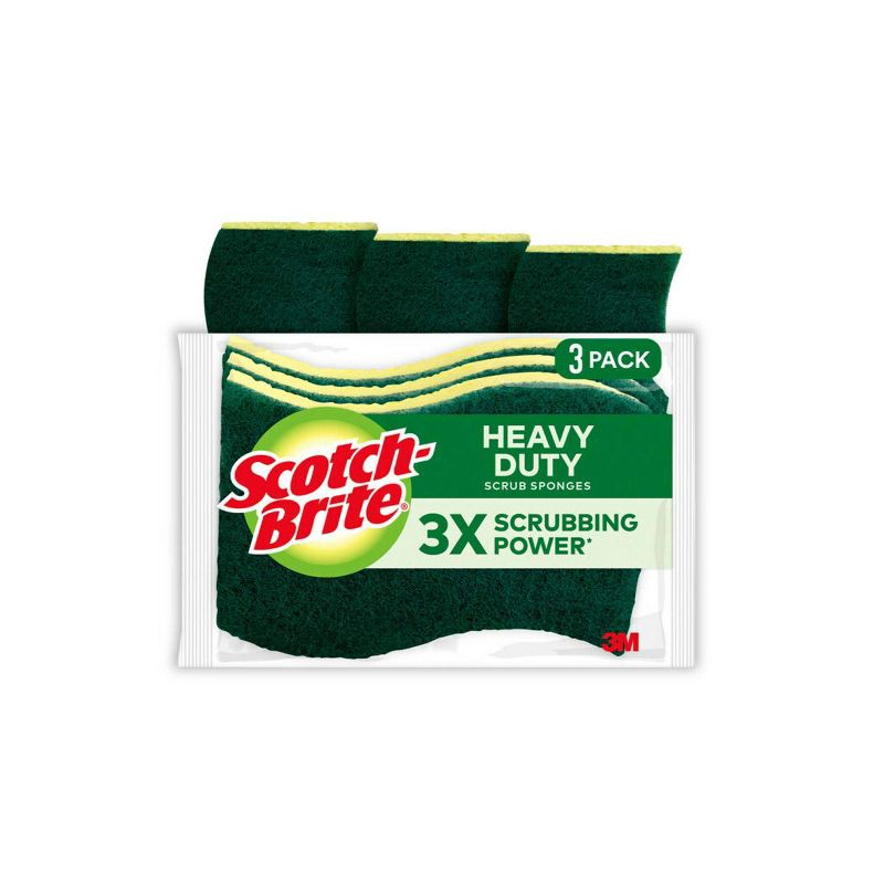 slide 14 of 14, Scotch-Brite Heavy Duty Scrub Sponges - 3ct, 3 ct