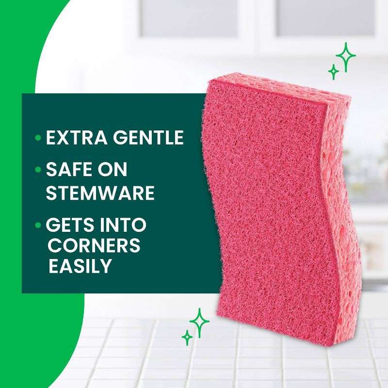 slide 4 of 14, Scotch-Brite Delicate Clean Non-Scratch Scrub Sponges - 3ct, 3 ct