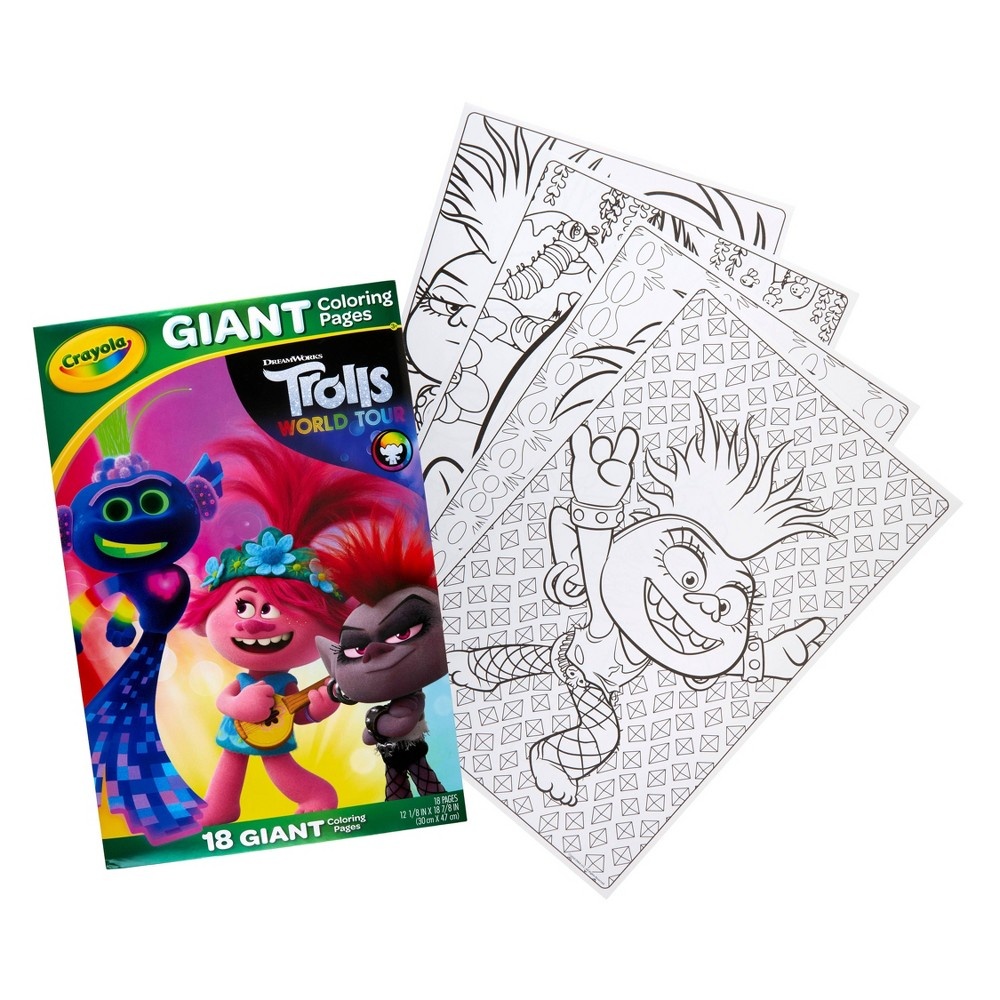 slide 2 of 4, Crayola Giant Coloring Pages - Trolls 2, 1 ct