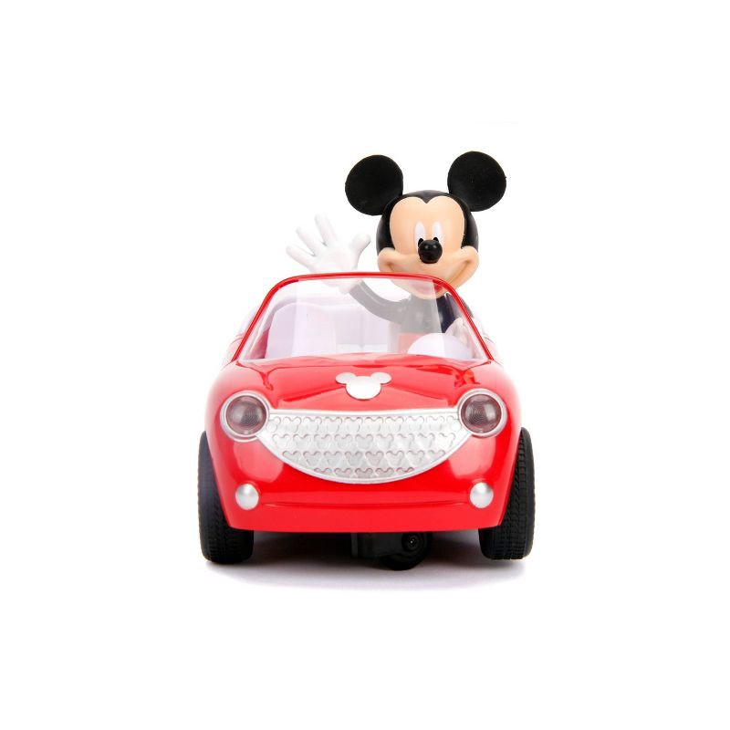 slide 3 of 7, Jada Toys Disney Junior RC Mickey Mouse Club House Roadster Remote Control Vehicle 7" Glossy Red, 1 ct