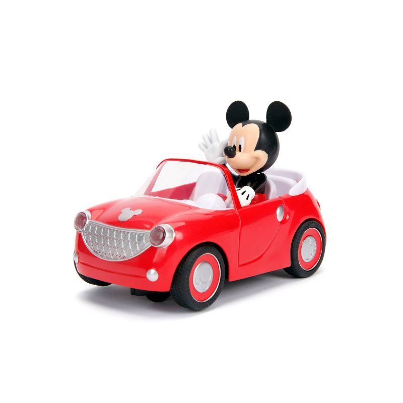 slide 5 of 7, Jada Toys Disney Junior RC Mickey Mouse Club House Roadster Remote Control Vehicle 7" Glossy Red, 1 ct