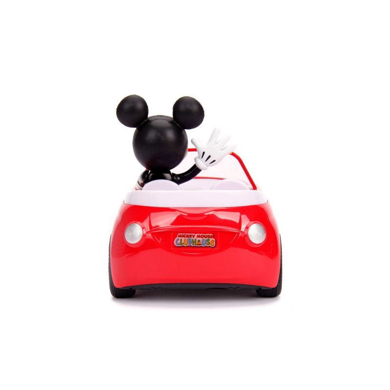 slide 2 of 7, Jada Toys Disney Junior RC Mickey Mouse Club House Roadster Remote Control Vehicle 7" Glossy Red, 1 ct