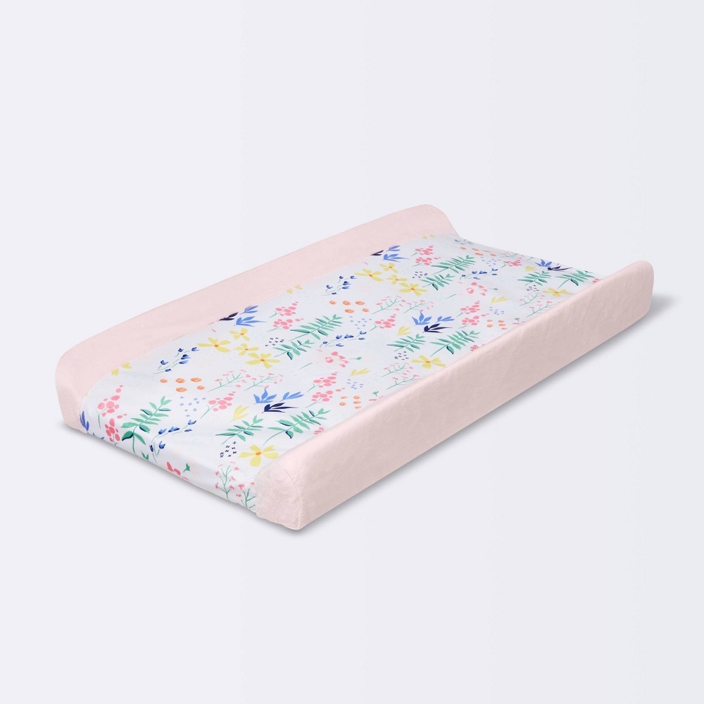 slide 4 of 4, Changing Pad Cover Wildflower - Cloud Island Pink Floral, 1 ct