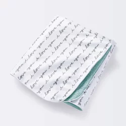 Plush Velboa Baby Blanket I Love You - Cloud Island White/Black