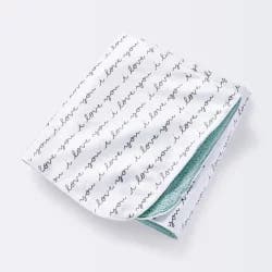 Plush Velboa Baby Blanket I Love You - Cloud Island White/Black