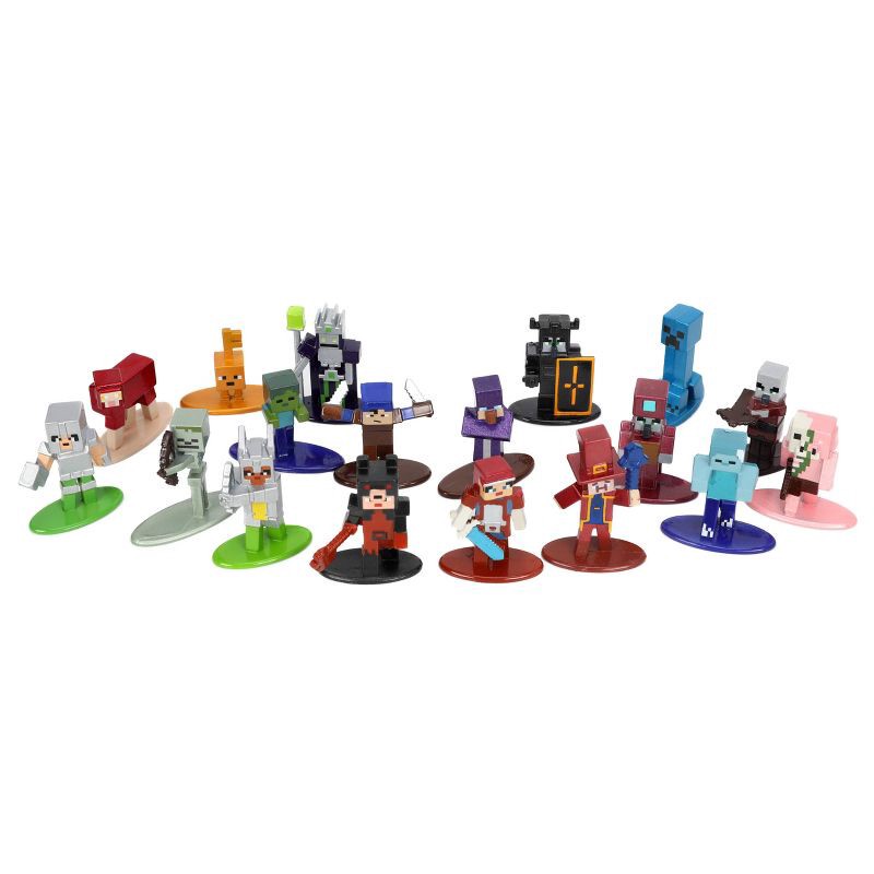 slide 2 of 9, Jada Toys Nano Metalfigs Minecraft Die-Cast Figures 1.65" 20-Pack, 1 ct