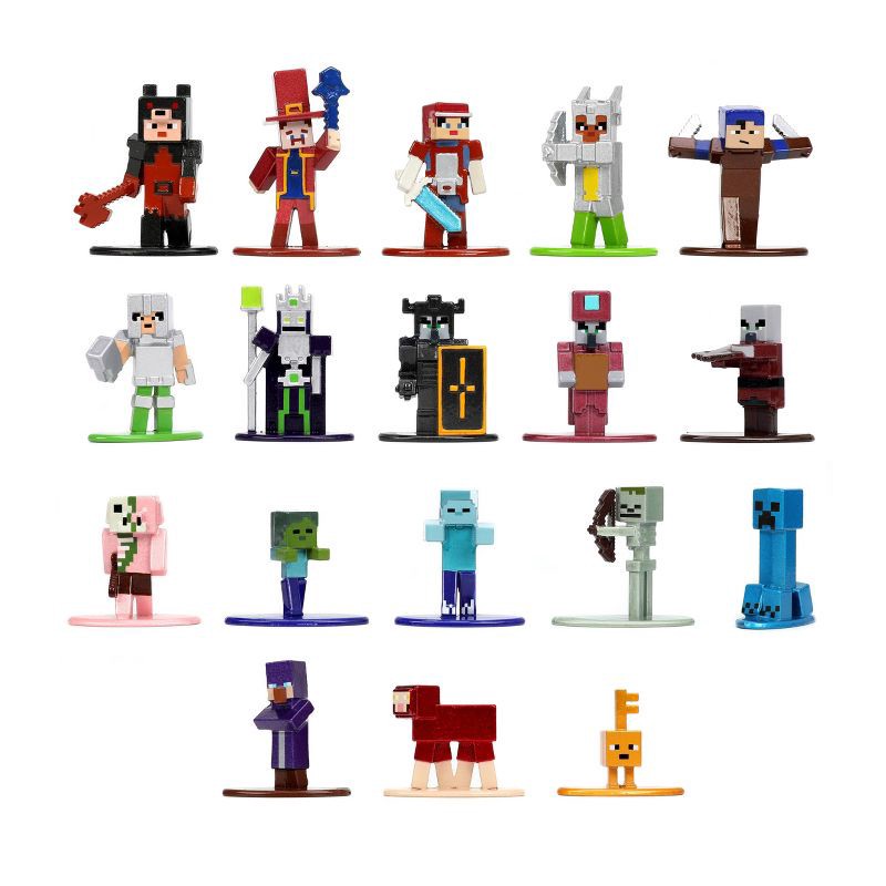 slide 6 of 9, Jada Toys Nano Metalfigs Minecraft Die-Cast Figures 1.65" 20-Pack, 1 ct