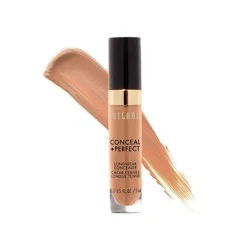 Milani Conceal + Perfect Longwear Concealer - 140 Pure Beige - 0.17 fl oz: Medium Coverage, Face Application, Contains Hyaluronic Acid