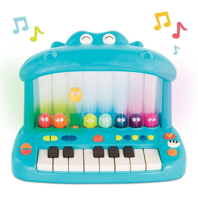 slide 7 of 7, B. toys Toy Piano for Kids Hippo Pop, 1 ct