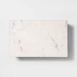 13.4" x 8.4" x 4.1" Marble Serving Stand Gold - Threshold™
