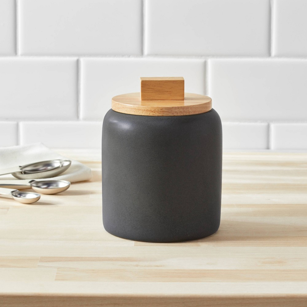 Stoneware Flour Canister with Wood … curated on LTK