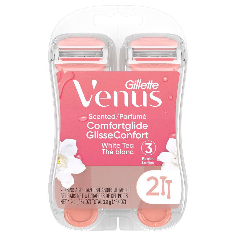 slide 6 of 7, Venus ComfortGlide White Tea Women's Disposable Razor - 2ct, 2 ct