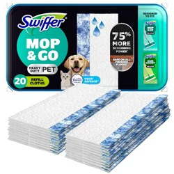 Swiffer Sweeper Pet Heavy Duty Multi-Surface Wet Cloth Refills for Floor Mopping and Cleaning - Fresh scent - 20ct