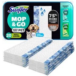 Swiffer Sweeper Pet Heavy Duty Multi-Surface Wet Cloth Refills for Floor Mopping and Cleaning - Fresh scent - 20ct
