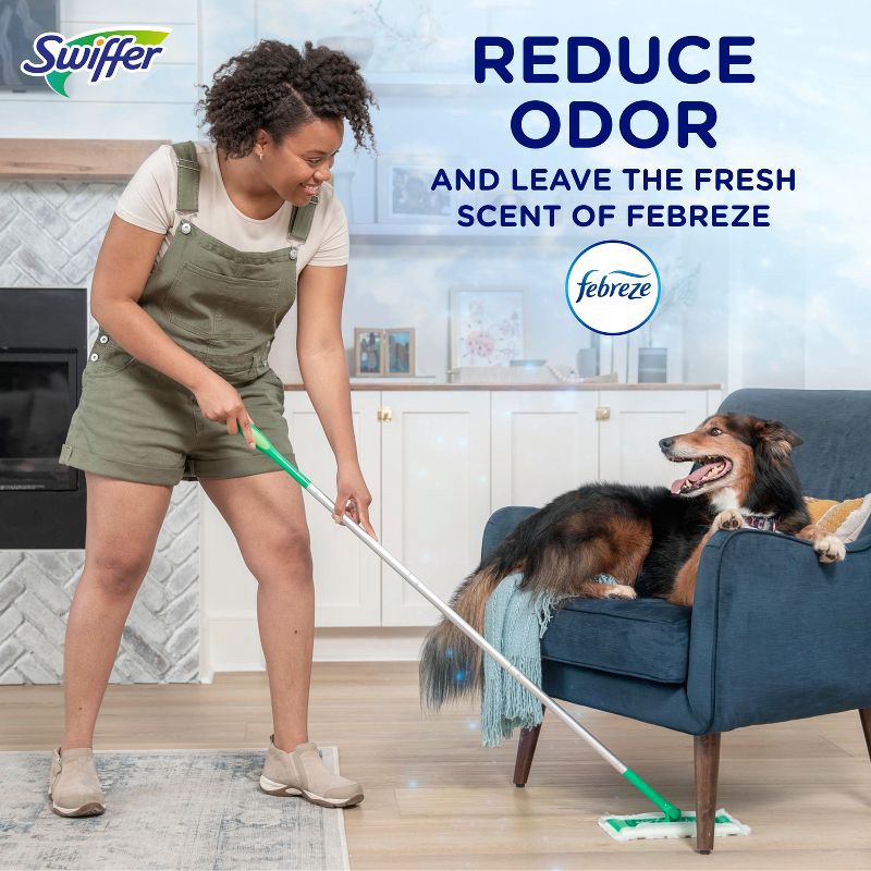 slide 5 of 11, Swiffer Sweeper Pet Heavy Duty Multi-Surface Dry Cloth Refills for Floor Sweeping and Cleaning - 32ct, 32 ct