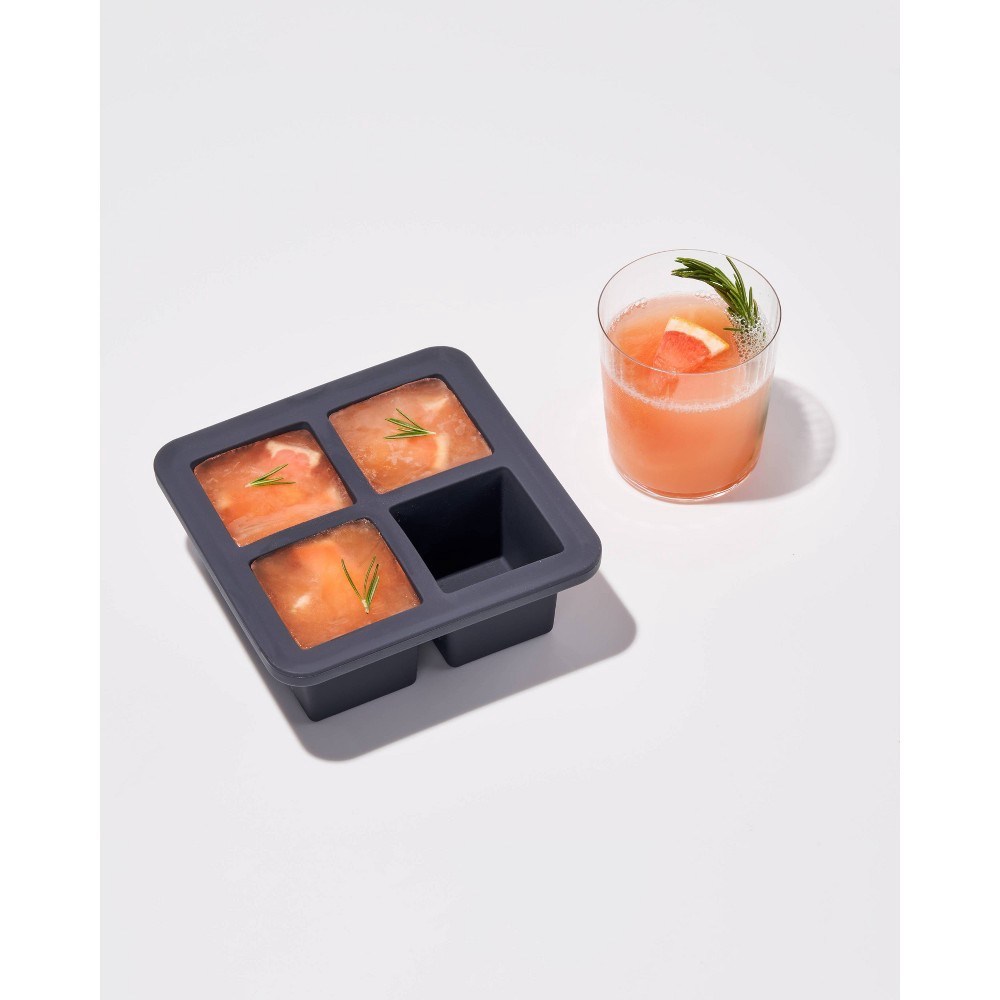 slide 2 of 5, FROST Silicone Large Ice Cube Tray Gray, 1 ct