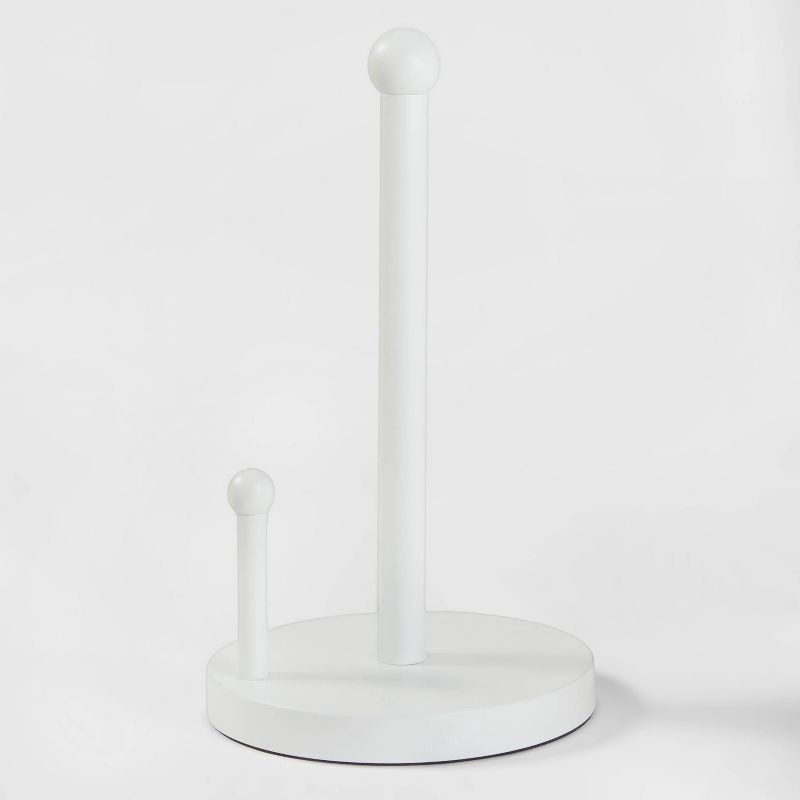 slide 1 of 3, Stainless Steel Paper Towel Holder White - Threshold™, 1 ct