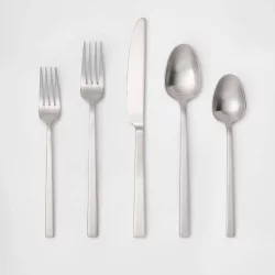 20pc Narrow Kosta Stainless Steel Silverware Set Silver - Project 62