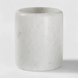 Marble Utensil Holder White - Threshold™: Off-White Kitchen Storage, Marble Kitchen Utensil Holder, 6.25" Height