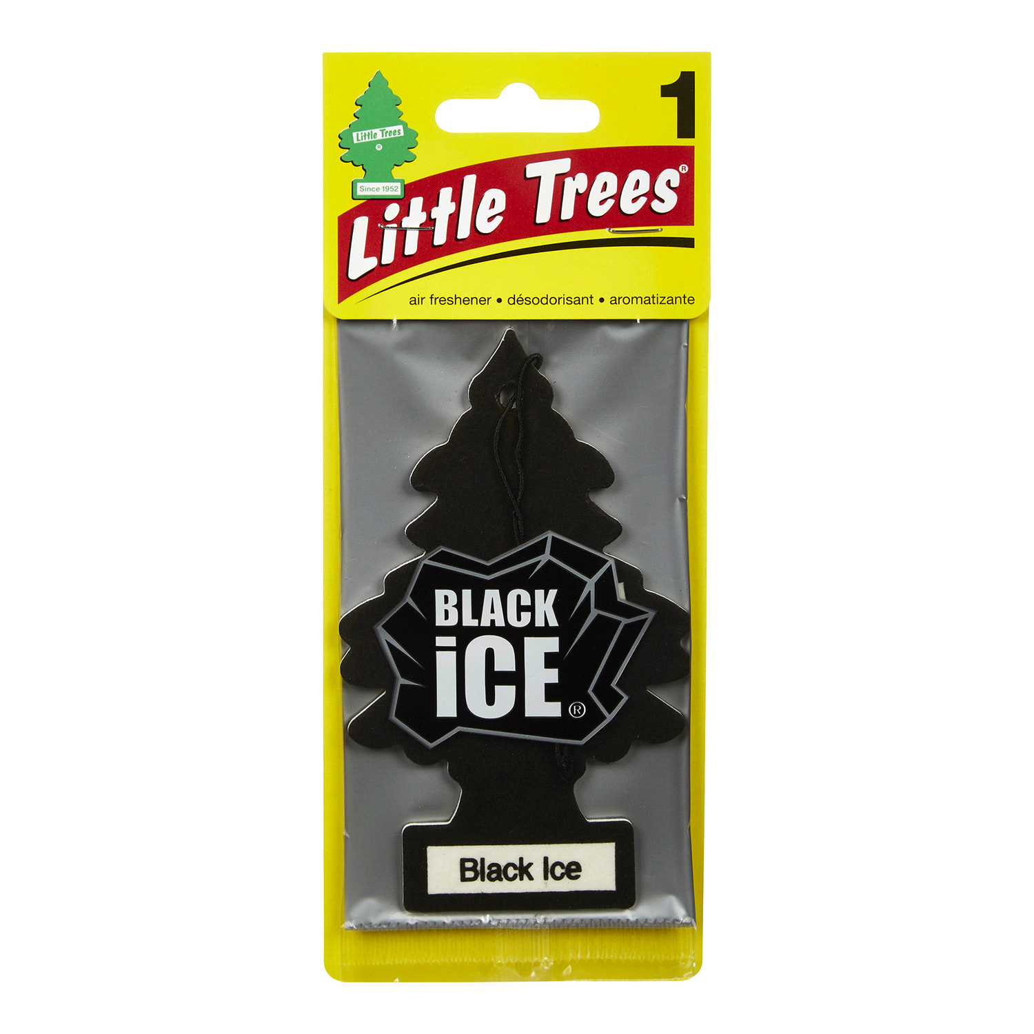 slide 1 of 2, Little Trees Black Ice Air Freshener 1 ea, 1 ct