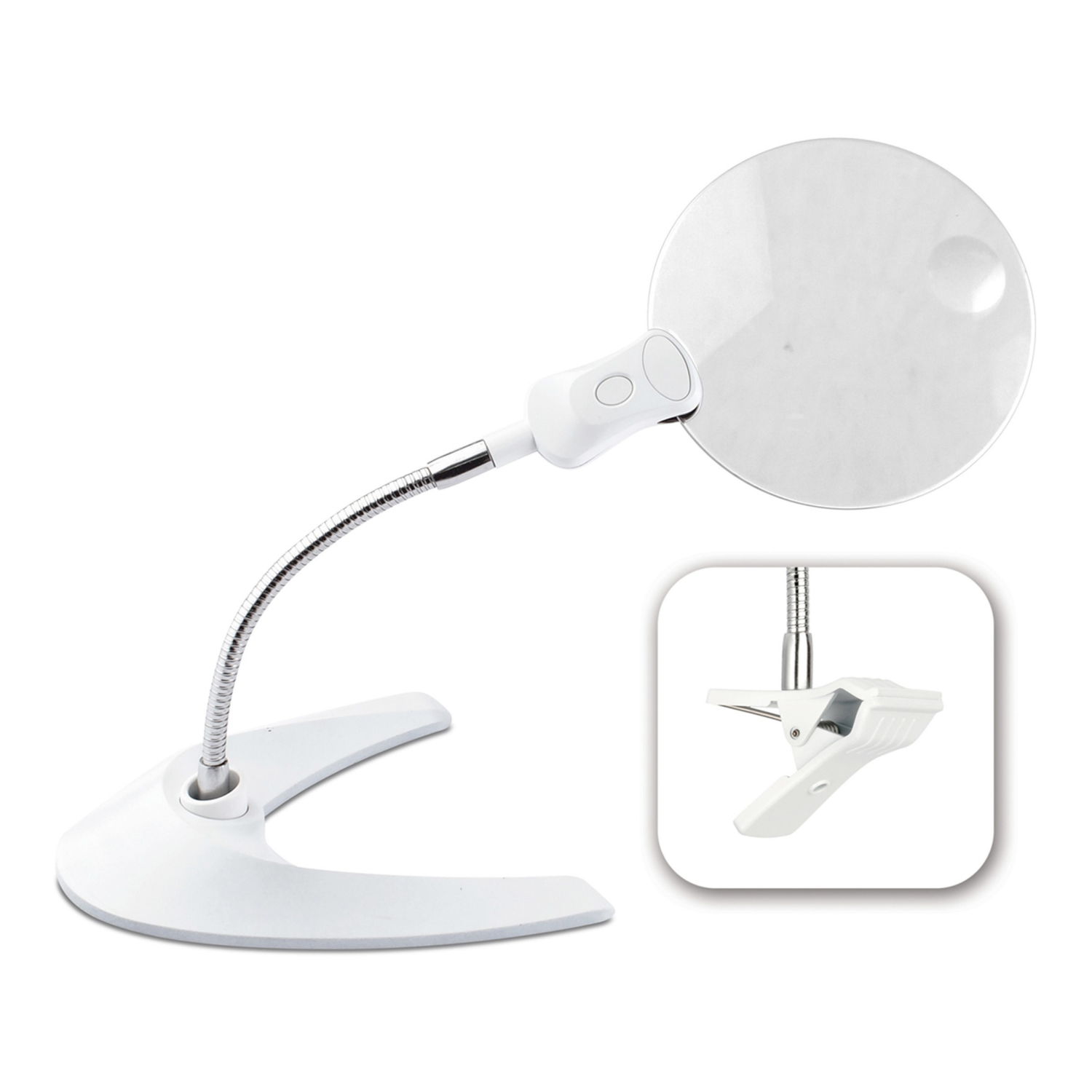 slide 3 of 5, 5-Inch Led Magnifier With Clip And Stand, 1 ct