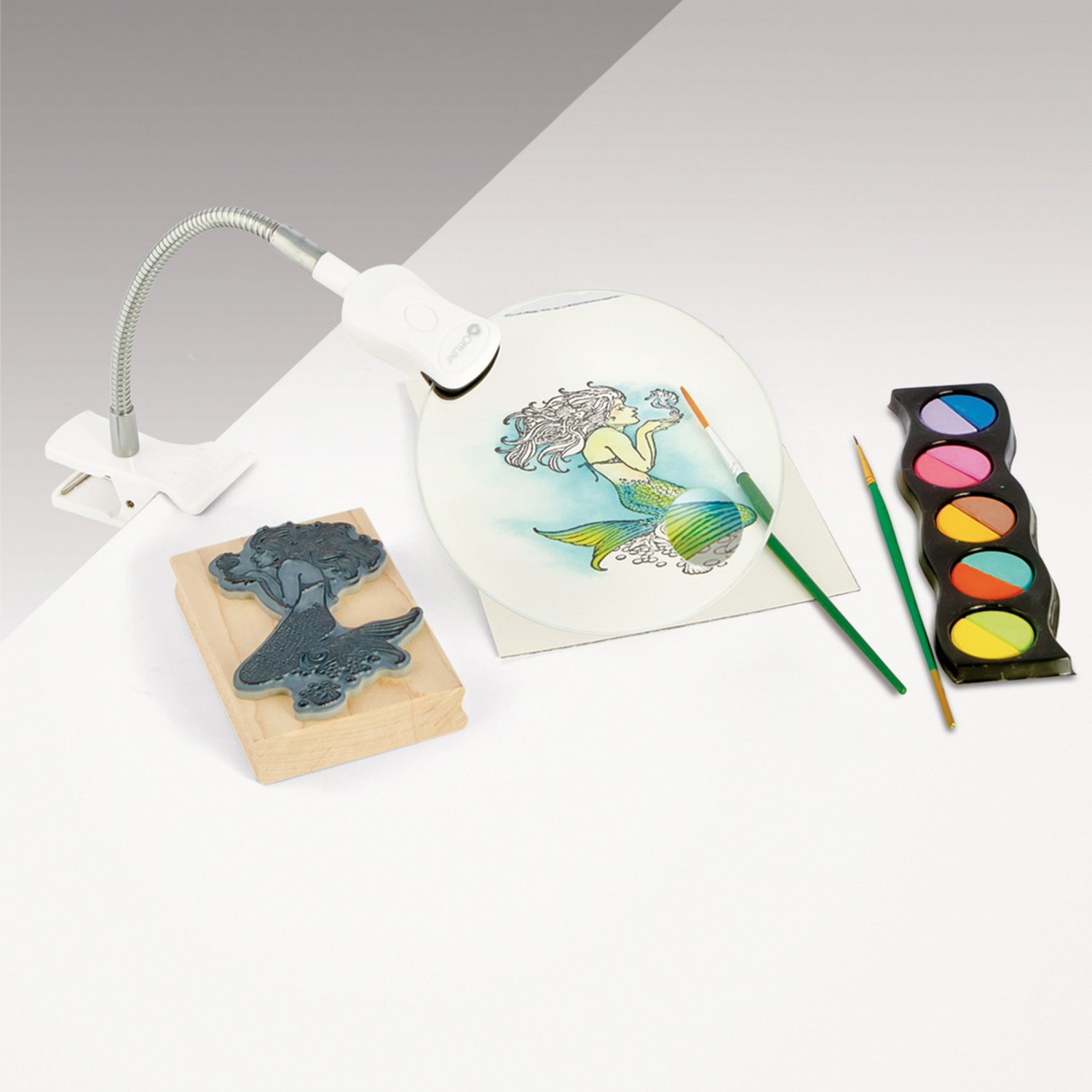 slide 5 of 5, 5-Inch Led Magnifier With Clip And Stand, 1 ct