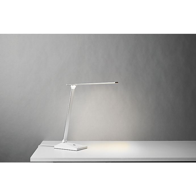 slide 2 of 2, Simply Essential Entice Qi Wireless Charging LED Desk Lamp - White, 1 ct