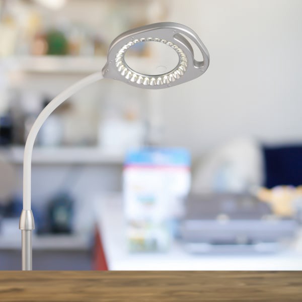 slide 2 of 10, OttLite Wellness Series 2-In-1 Led Magnifier Floor And Table Light, 1 ct