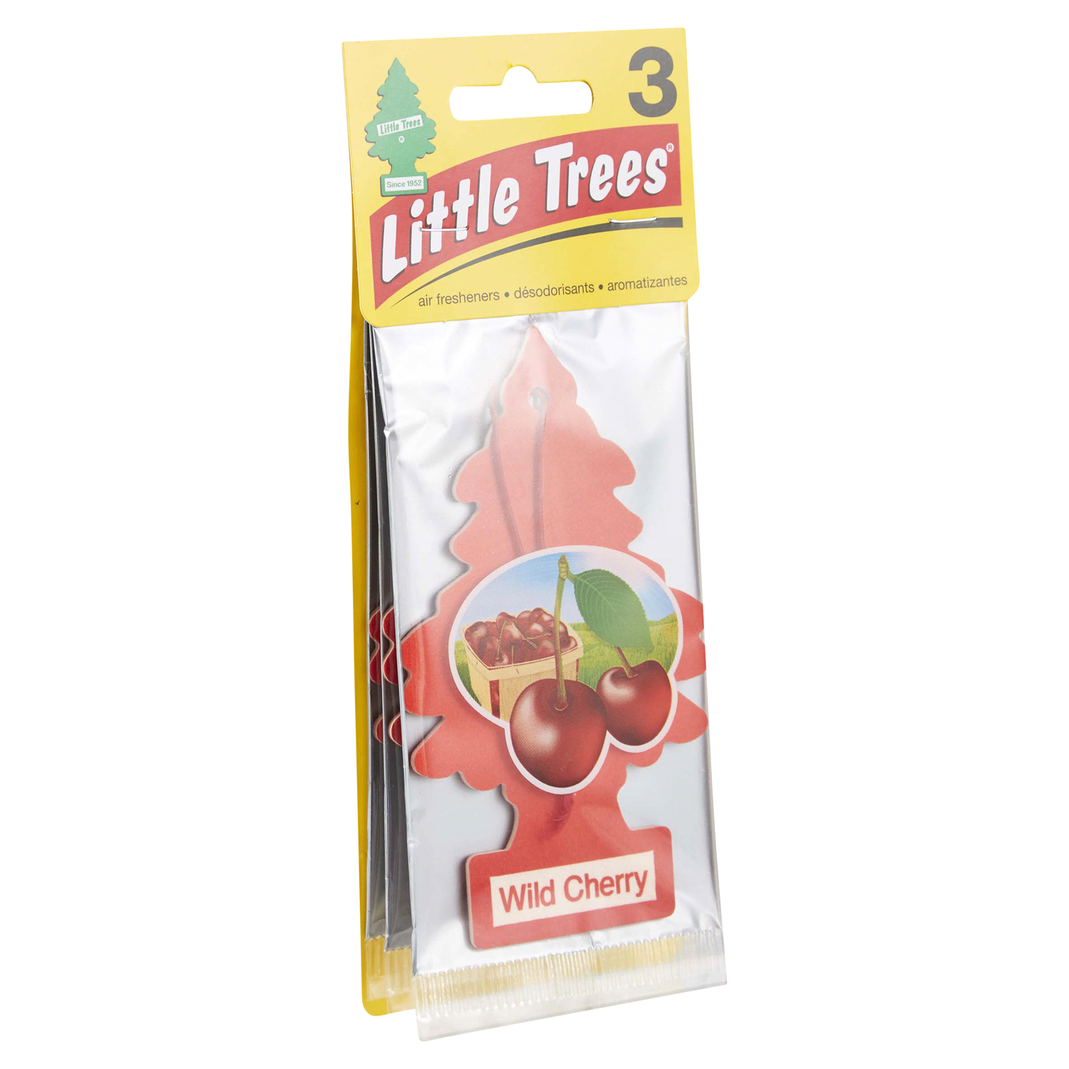 slide 4 of 5, Little Trees Wild Cherry Air Fresheners, 3 ct